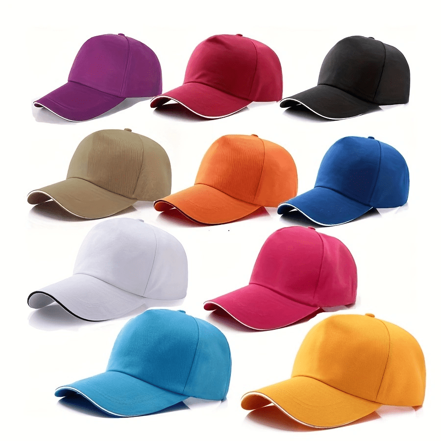 10pcs Breathable Baseball Caps - Adjustable, Lightweight & Perfect for Sports & Casual Attire