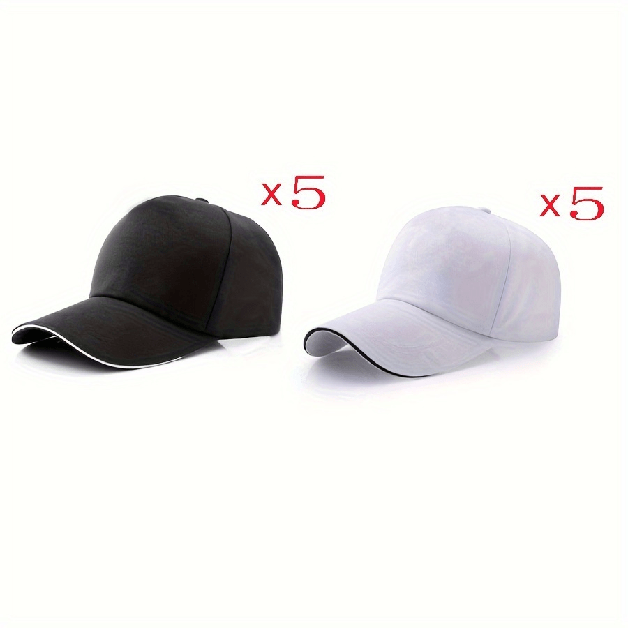 10pcs Breathable Baseball Caps - Adjustable, Lightweight & Perfect for Sports & Casual Attire