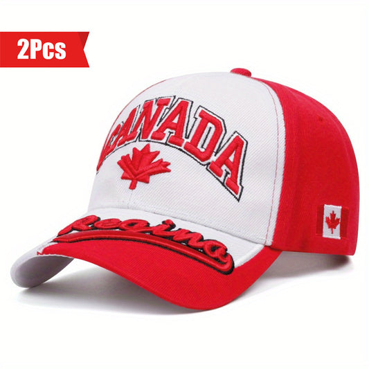 2PCS Embroidery Baseball Caps For Men Fashion Hip Hop Snapback Hat