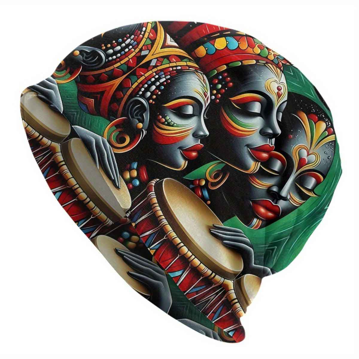 [Popular Choice] Fashionable African Beanies for Men and Women, Knit Polyester Bonnet Caps with Stretch - Biihudu Brand, Hat, Caps