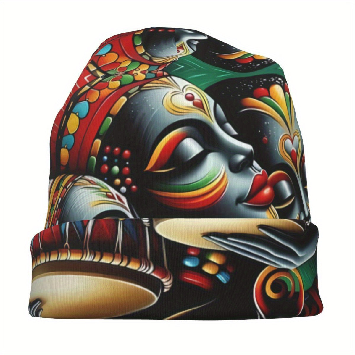 [Popular Choice] Fashionable African Beanies for Men and Women, Knit Polyester Bonnet Caps with Stretch - Biihudu Brand, Hat, Caps