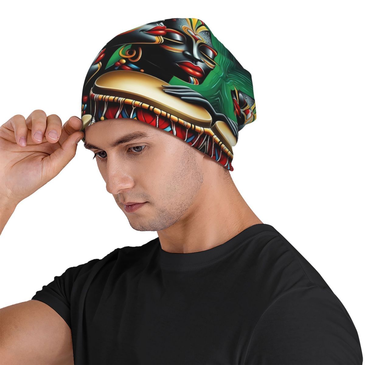[Popular Choice] Fashionable African Beanies for Men and Women, Knit Polyester Bonnet Caps with Stretch - Biihudu Brand, Hat, Caps