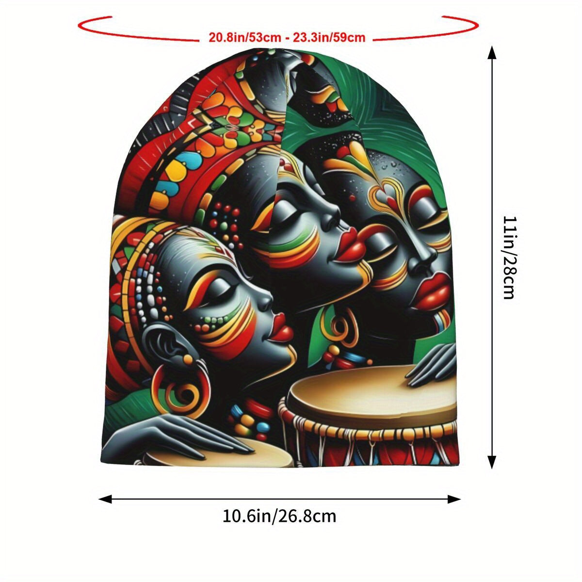 [Popular Choice] Fashionable African Beanies for Men and Women, Knit Polyester Bonnet Caps with Stretch - Biihudu Brand, Hat, Caps