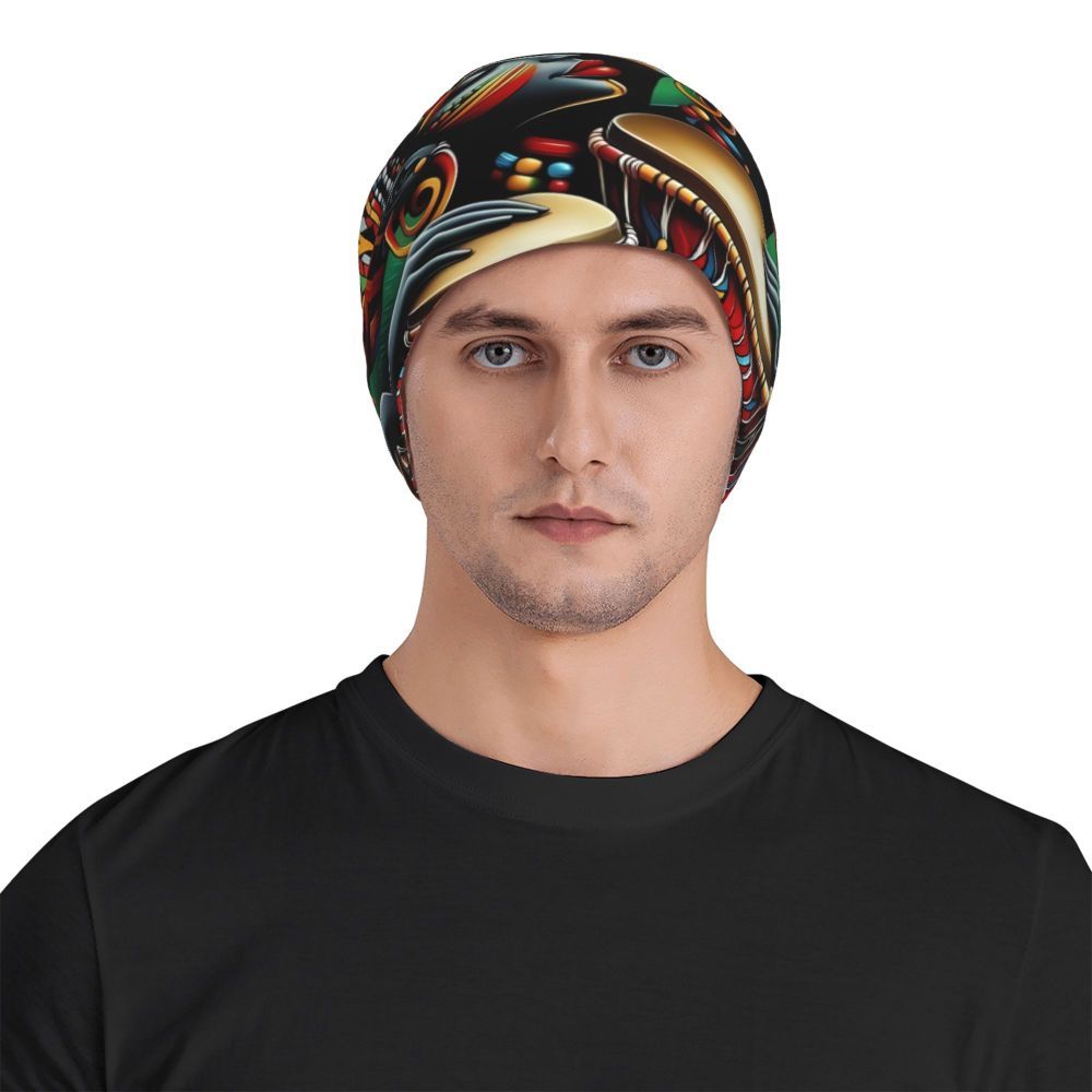 [Popular Choice] Fashionable African Beanies for Men and Women, Knit Polyester Bonnet Caps with Stretch - Biihudu Brand, Hat, Caps