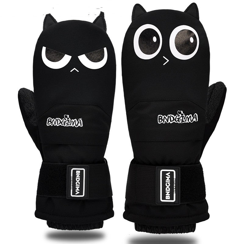 Waterproof Thickened Warm Double Snowboarding Gloves For Men And Women