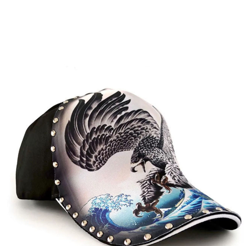 Bold Eagle cap trucker hat, hats snapback,hats for men and women,for summer,baseball caps, flat brimmed cap duck tongue cap, travel, daily sunscreen cap, hats golf cubs,party available