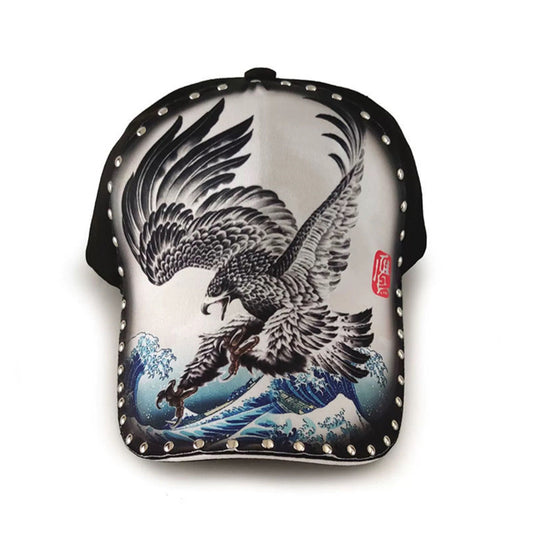 Bold Eagle cap trucker hat, hats snapback,hats for men and women,for summer,baseball caps, flat brimmed cap duck tongue cap, travel, daily sunscreen cap, hats golf cubs,party available