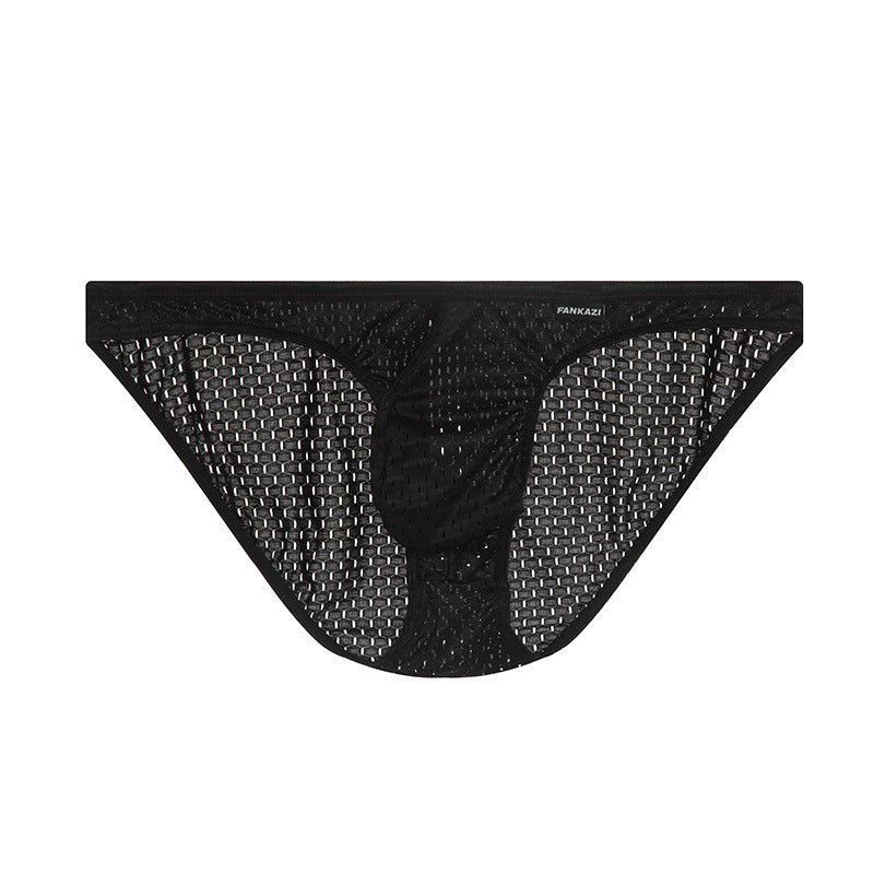 Solid Color Men's Briefs Mesh Thin