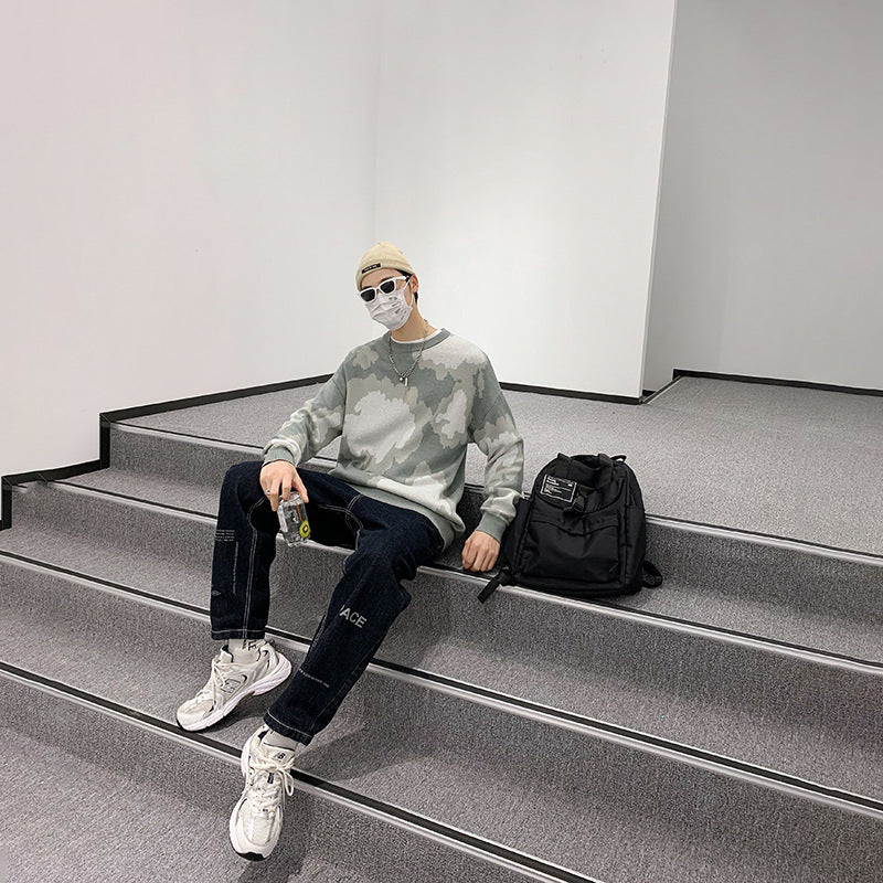 Round Neck Sweater Men And Women Loose Pullover Sweater