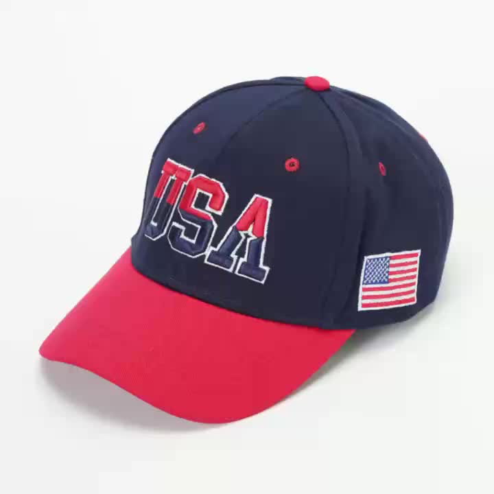 2-Pack USA Embroidered Baseball Caps for Men and Women – Hip Hop Style Snapback Sun Visor Hats for Outdoor Sports