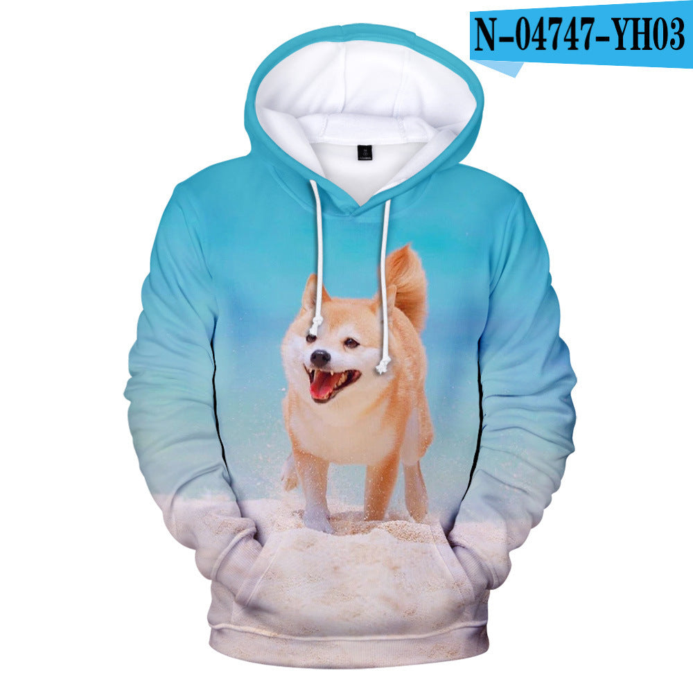 Creative Casual Digital Printing Hooded Sweater men