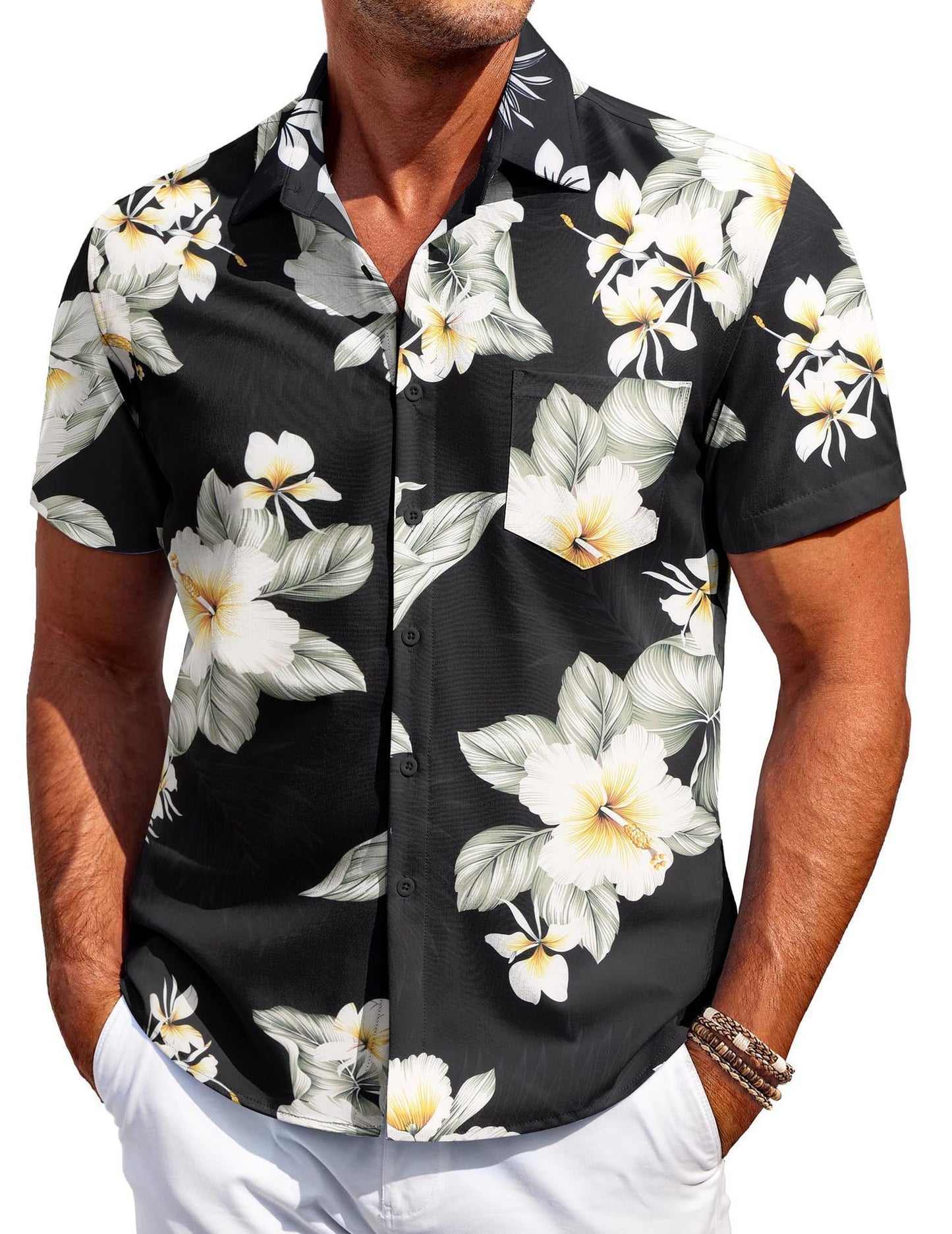 Men's Shirt Versatile New Fashion Trendy Hawaiian Short Sleeve