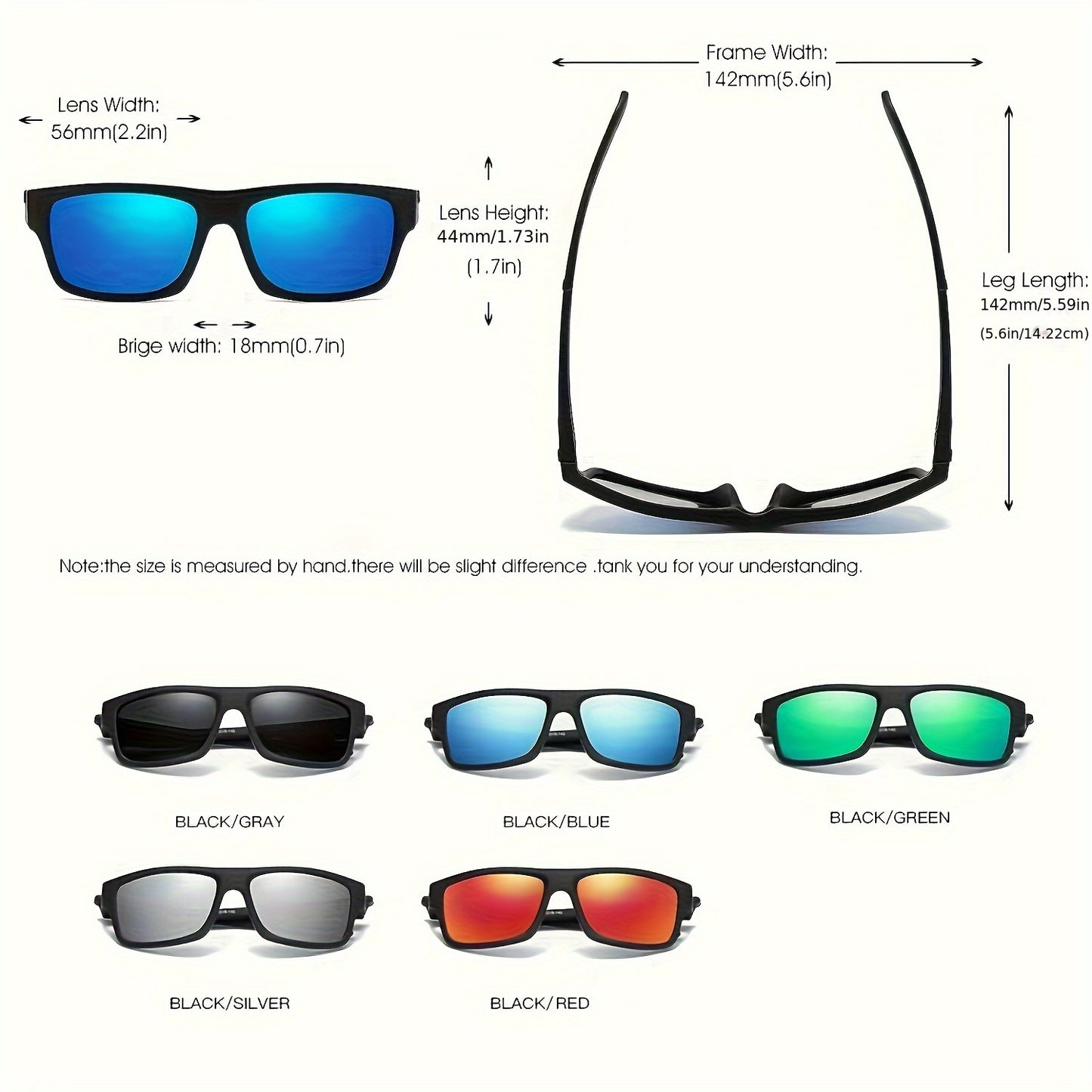 Baolang, Fantasy Exquisite Classic Square Polarized Sunglasses, For Men Women Casual Business Outdoor Sports Party Vacation Travel Driving Fishing Supply Photo Prop, Ideal Choice For Gift