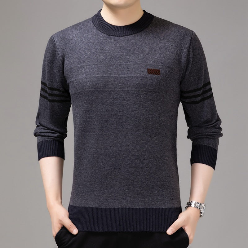 Autumn Men's Thick Knitted Sweaters For Middle-aged