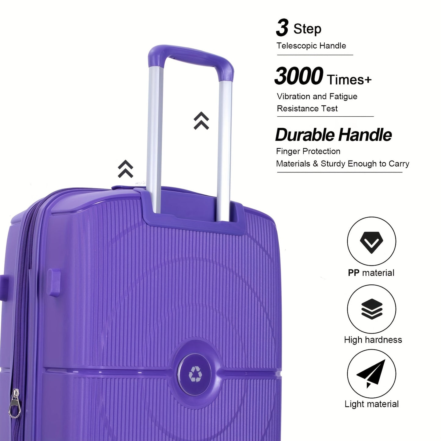 Tripcomp Luggage Sets 3 Piece Expandable Luggage With TSA Lock, Hardside Travel Suitcase Set With Double Spinner Wheels (20/24/28)