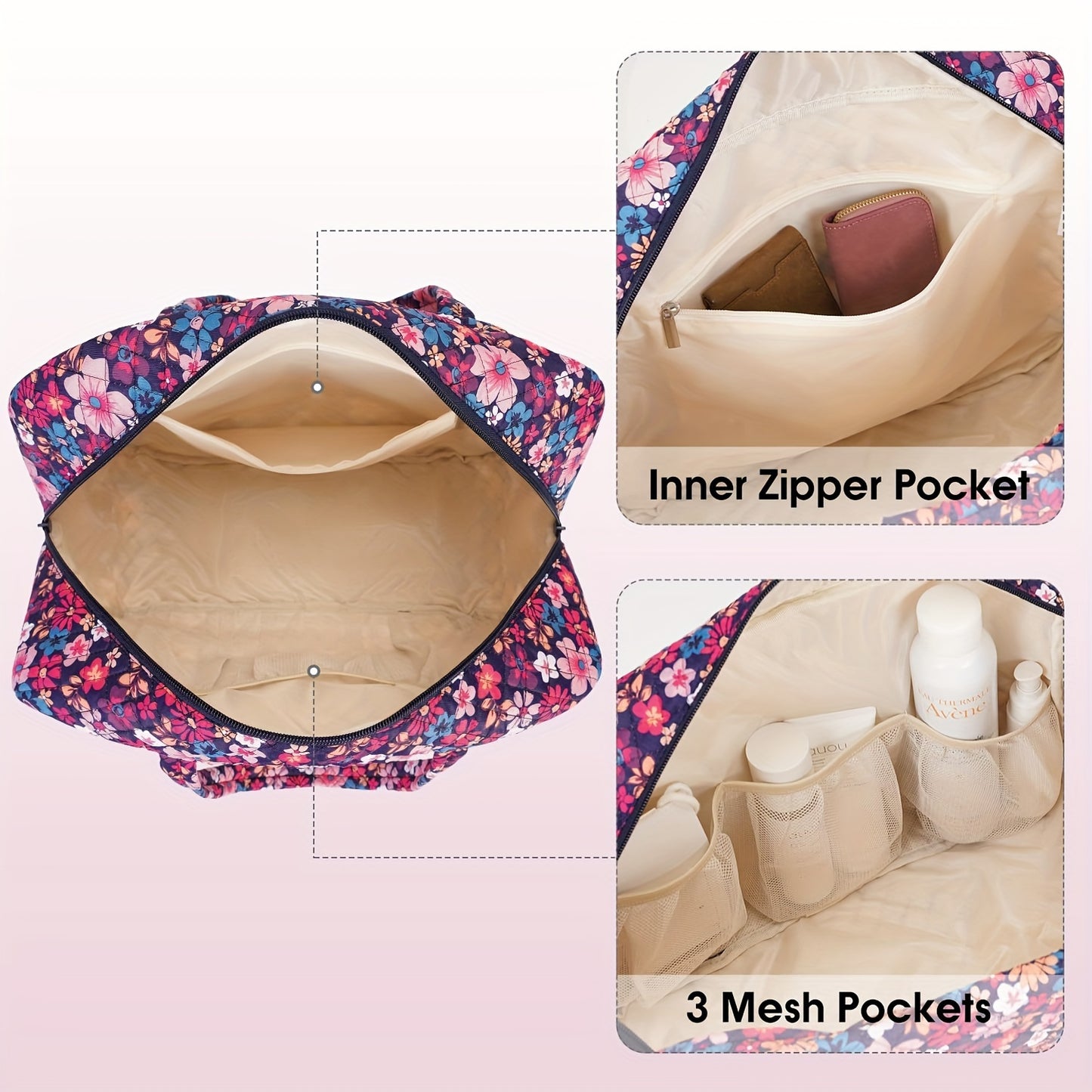 Travel Duffel Bags For Women And Girls Waterproof Gym Bag Laptop Carry-On Luggage Weekend Travel Organizer 25L