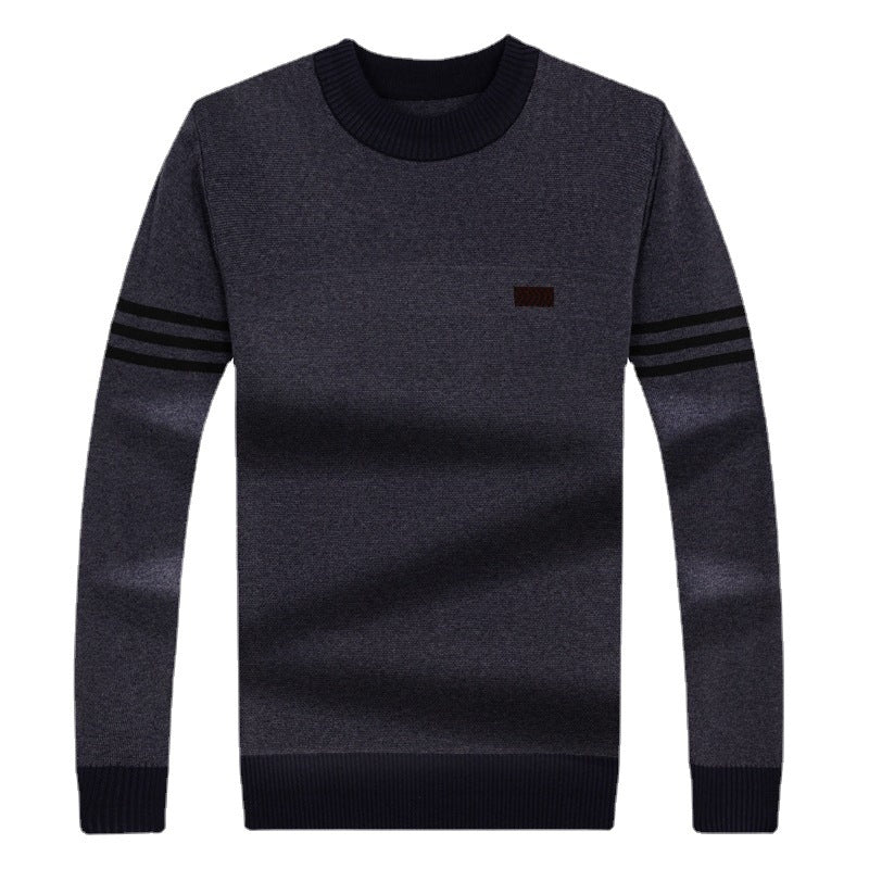 Autumn Men's Thick Knitted Sweaters For Middle-aged