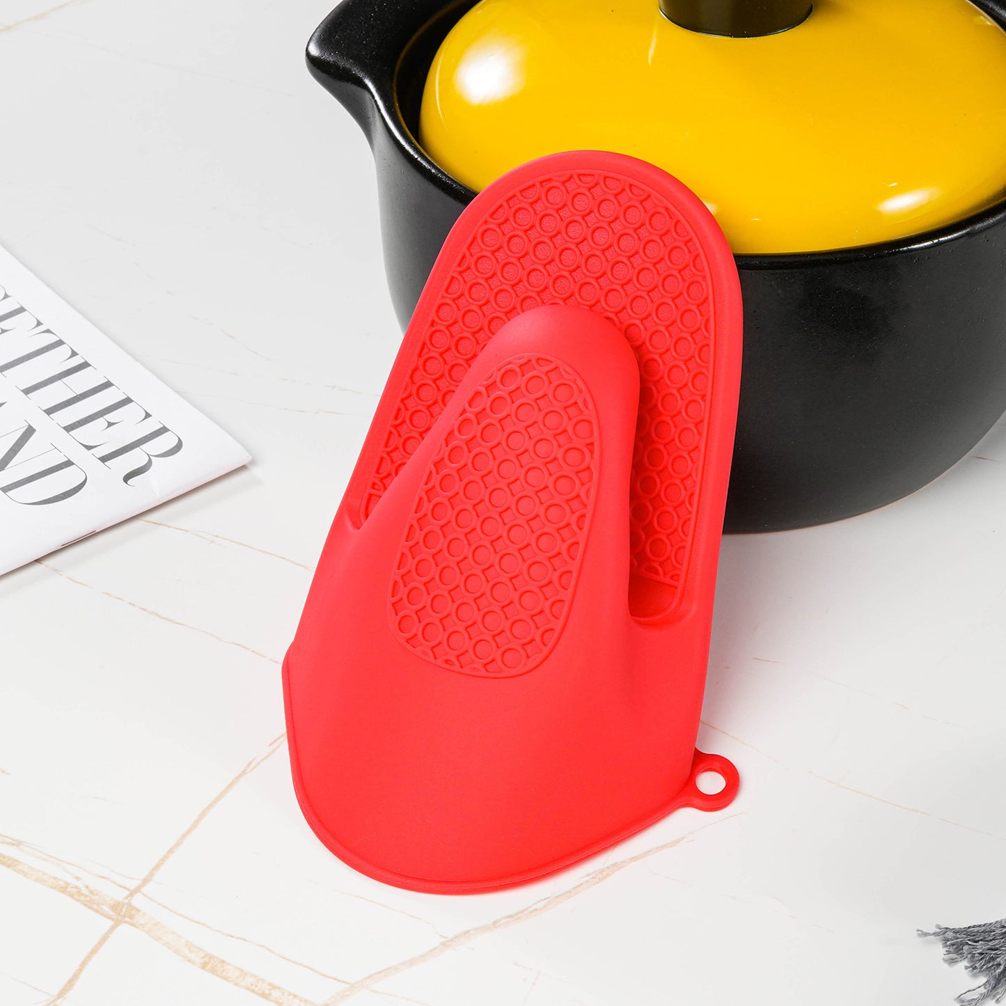 Anti-scald Thickening Silicone Hand Clip Kitchen Insulation Gloves