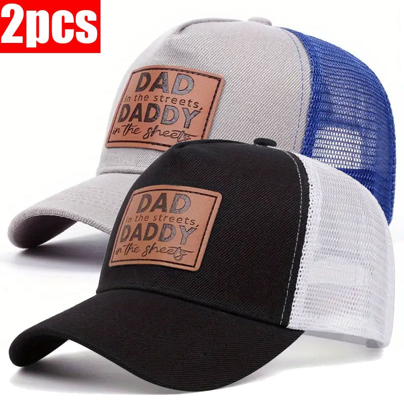 2 Pack Men'S Outdoor Baseball Caps DAD Trucker Sport Caps for Outdoor, Street, Hiking, Vacation, Travel, Father'S Gift, Unisex