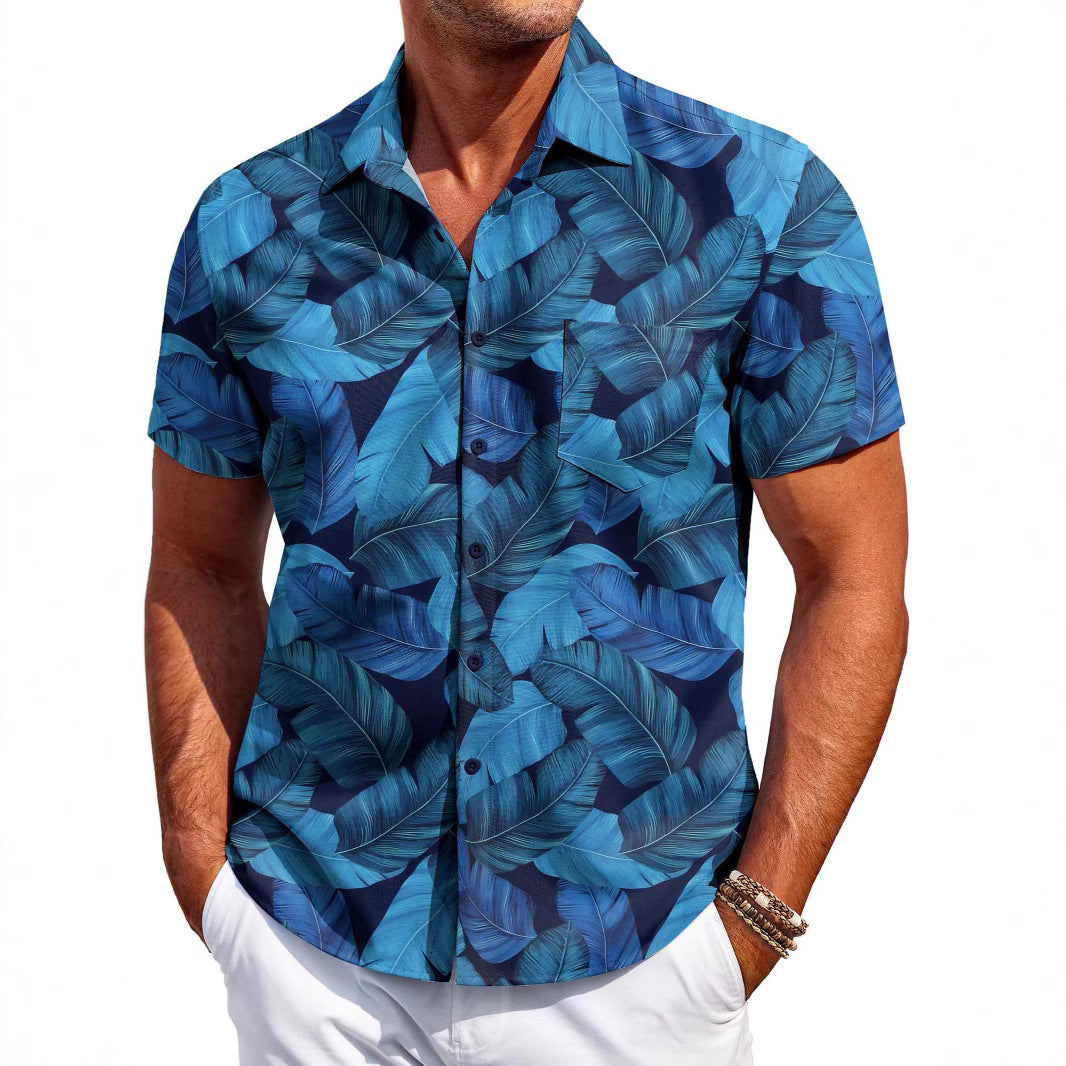 Men's Shirt Versatile New Fashion Trendy Hawaiian Short Sleeve