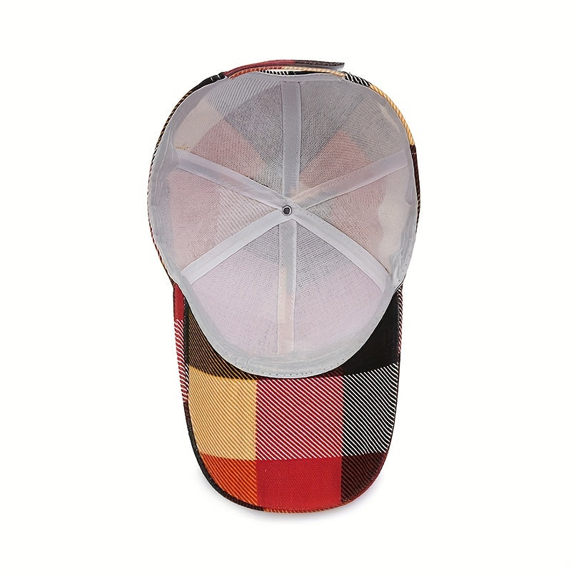 1Pc Stylish Splicing Colors Baseball Caps For Women Men Personalized Versatile Street Trendy Sunscreen Hat Four Seasons Universal Casual Snapback Hats, Ideal Choice For Gift