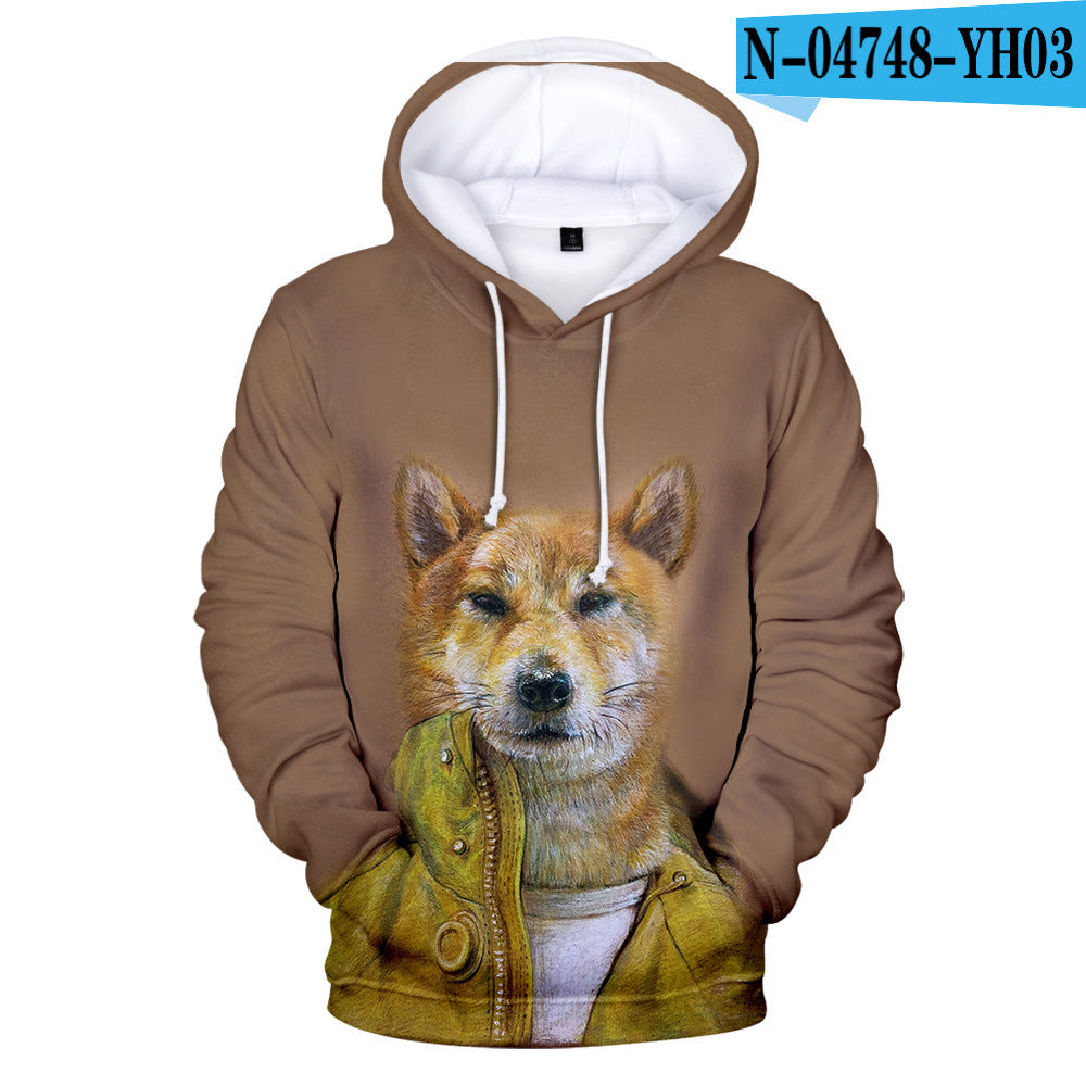 Creative Casual Digital Printing Hooded Sweater men