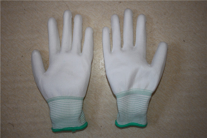 White Breathable Hand Fitted Labor Protection Gloves