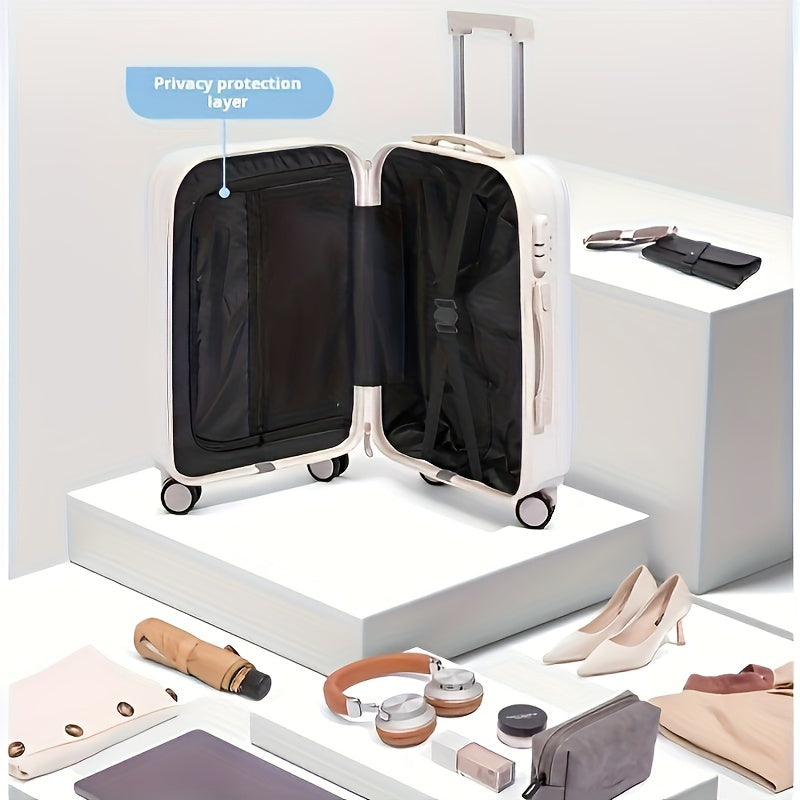 2pcs Hard Shell Luggage Set With ABS+PC Material, Simple And Classic Design Suitcase