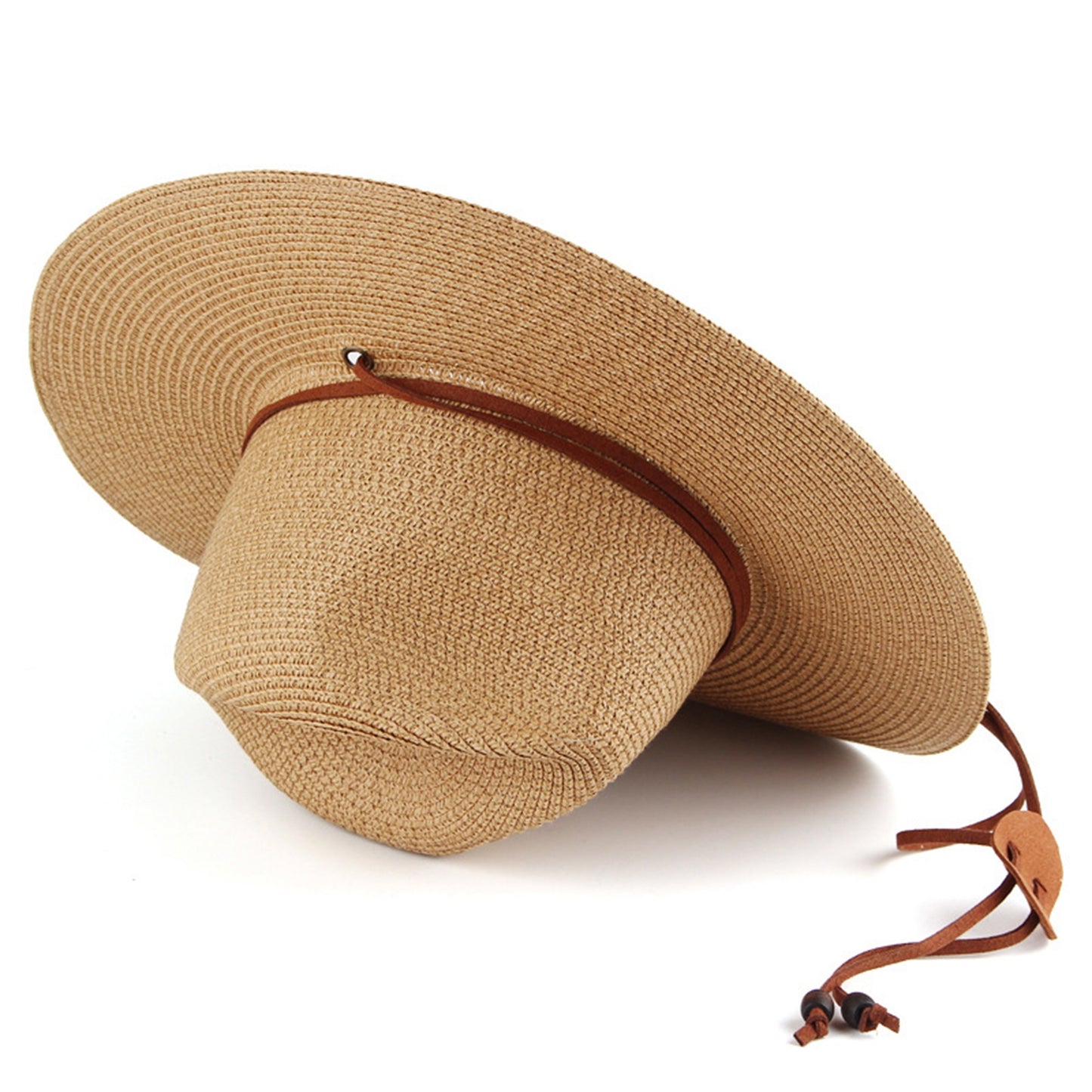 Men Women Panama Hat Wide Brim Straw Sun Hat Sun Protection Beach Caps for Travel Camping Hiking Outdoor