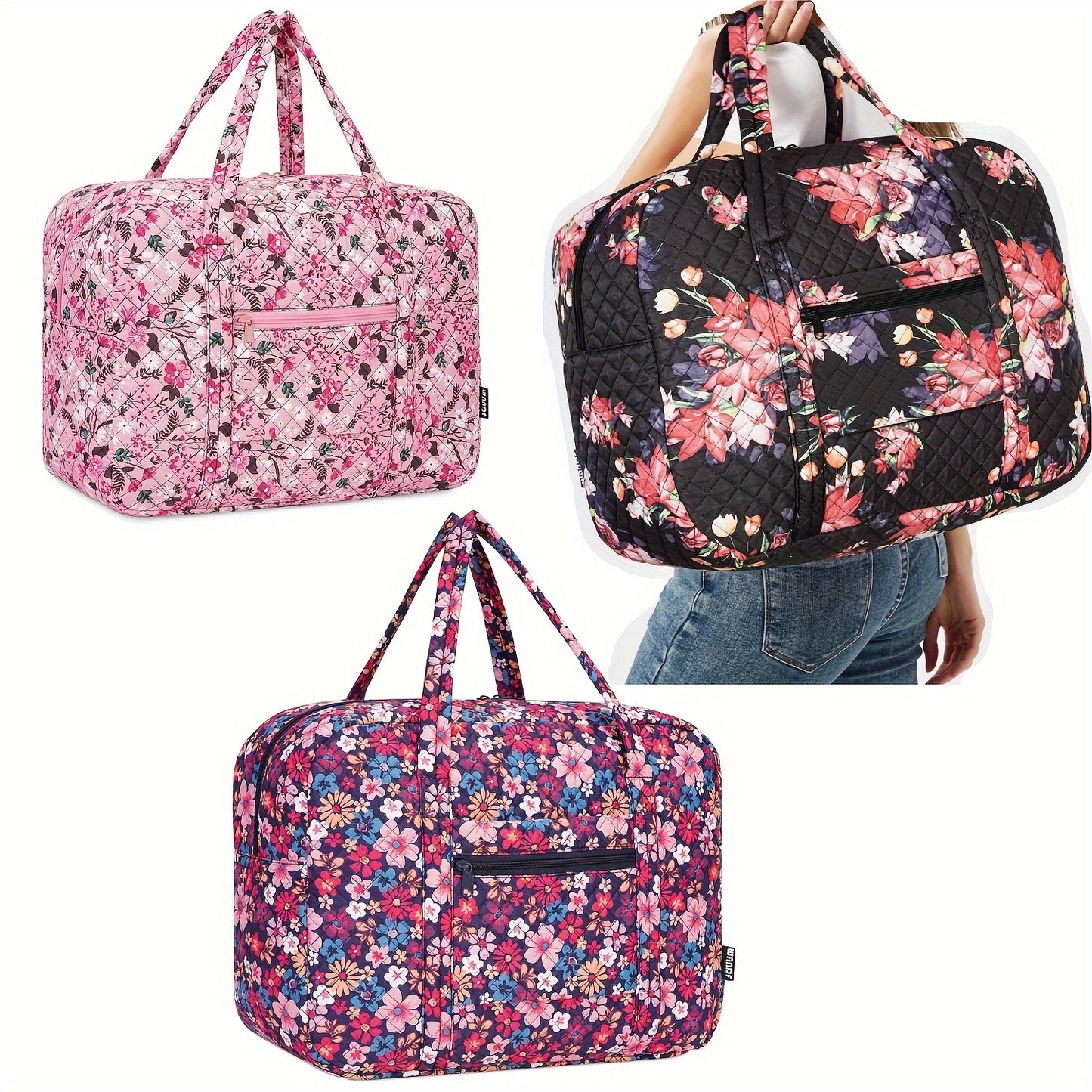 Travel Duffel Bags For Women And Girls Waterproof Gym Bag Laptop Carry-On Luggage Weekend Travel Organizer 25L