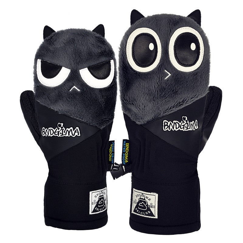 Waterproof Thickened Warm Double Snowboarding Gloves For Men And Women