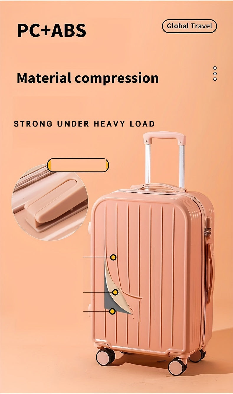 2pcs Hard Shell Luggage Set With ABS+PC Material, Simple And Classic Design Suitcase