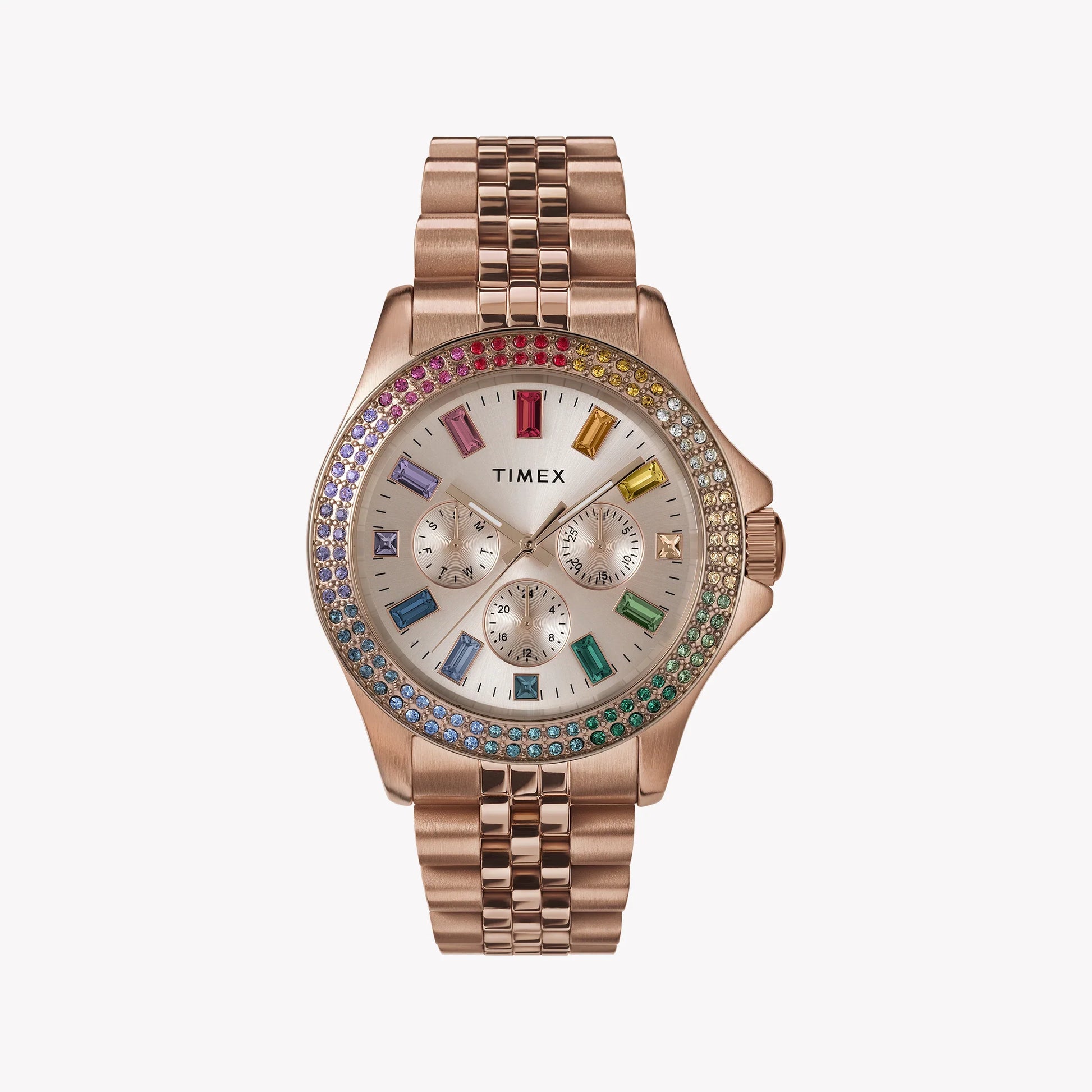 Timex Women's Rose Gold Watch, Crystal Accents | T2P2041J-0