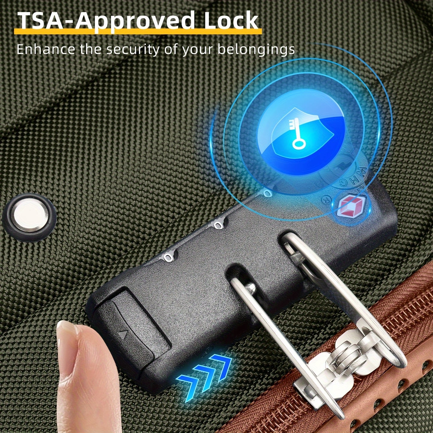 [4 Piece Expandable Luggage Set] Softside Luggage Sets 4 Piece with Duffel Bag, Expandable Rolling Suitcases Set with Spinner Wheels, Lightweight Upright Travel Luggage Set with TSA-Approved Lock, Multicolor