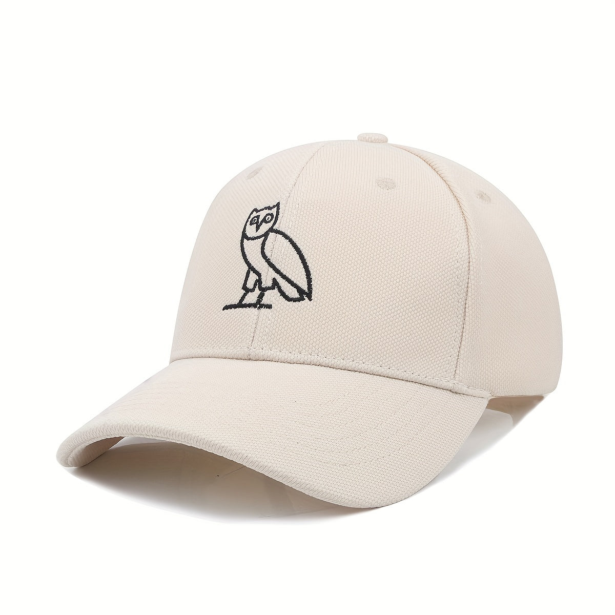 Owl Embroidered Baseball Caps Simple Curved Brim Dad Hat Summer Adjustable Size Sunshade Hat