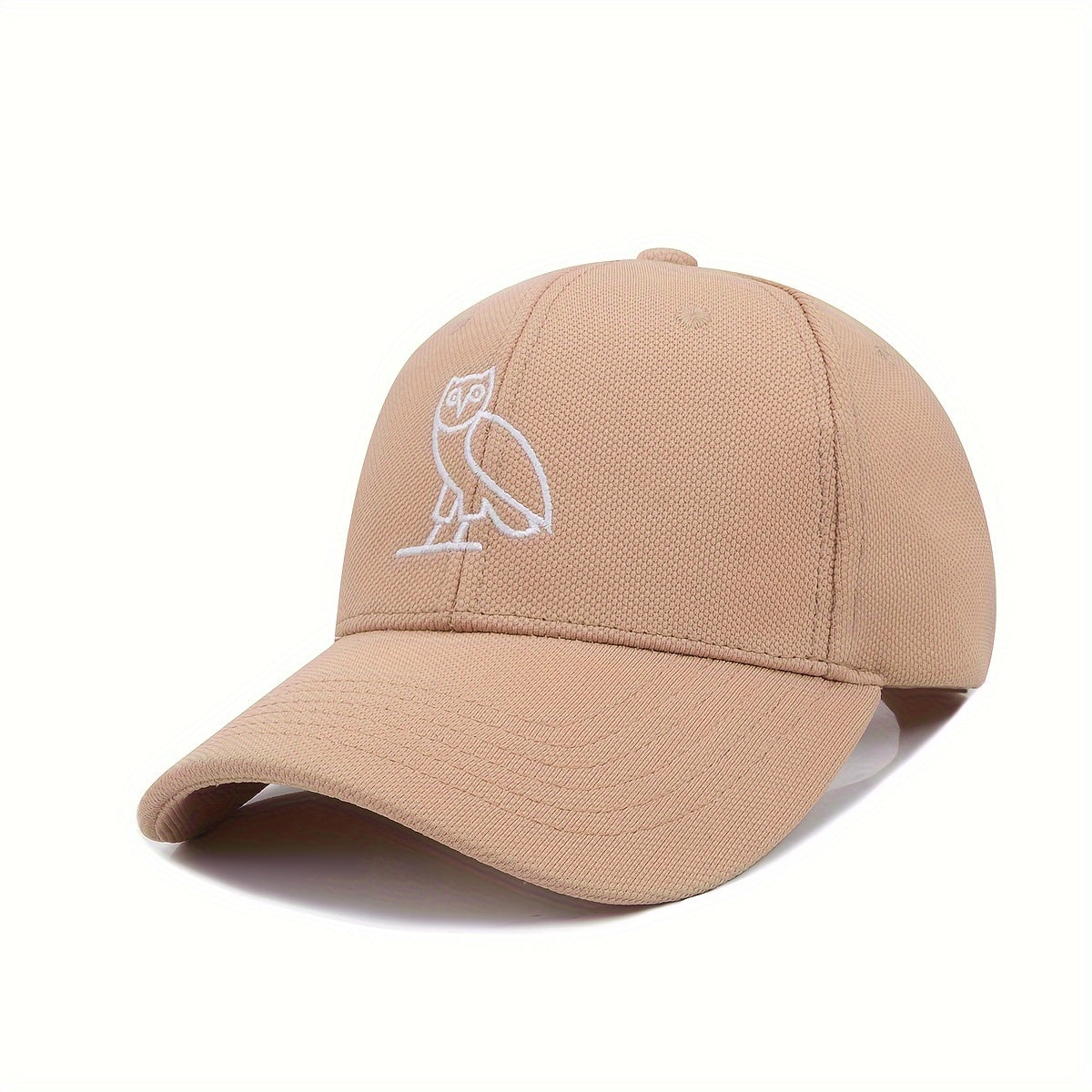 Owl Embroidered Baseball Caps Simple Curved Brim Dad Hat Summer Adjustable Size Sunshade Hat