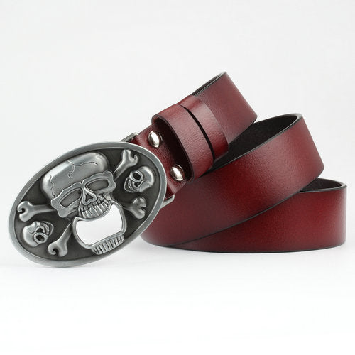 Men's Casual Skull Decorative Belt