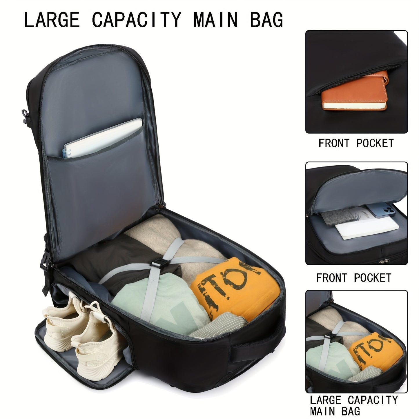 17-inch Wheeled Travel Laptop Backpack - Large Rolling Backpack For Men And Women - Carry-on Luggage Bag, Business School Computer Backpack, Back-to-school Season Backpack