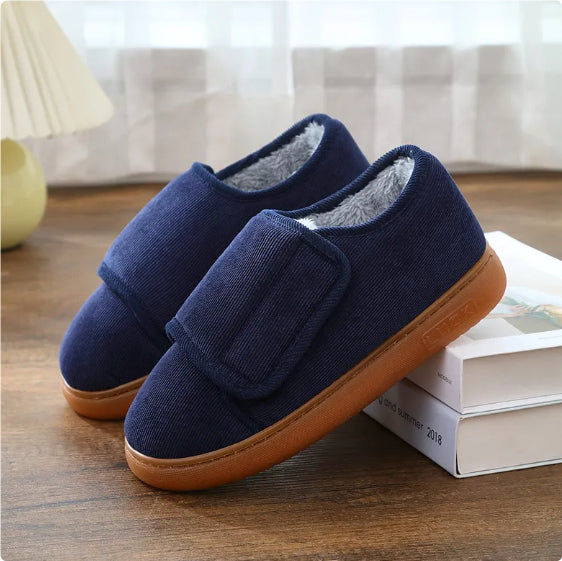 Large Opening Warm Cotton Slippers Bag Heel For Men And Women
