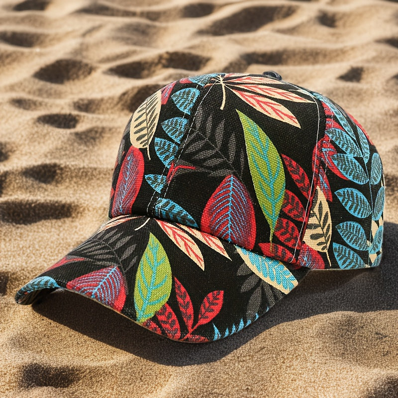 Spring And Summer Hats, Colorful Maple Leaf Hats Men'S And Women'S Caps Baseball Caps, Casual Outdoor And Sports Windproof Sun Protection Hats