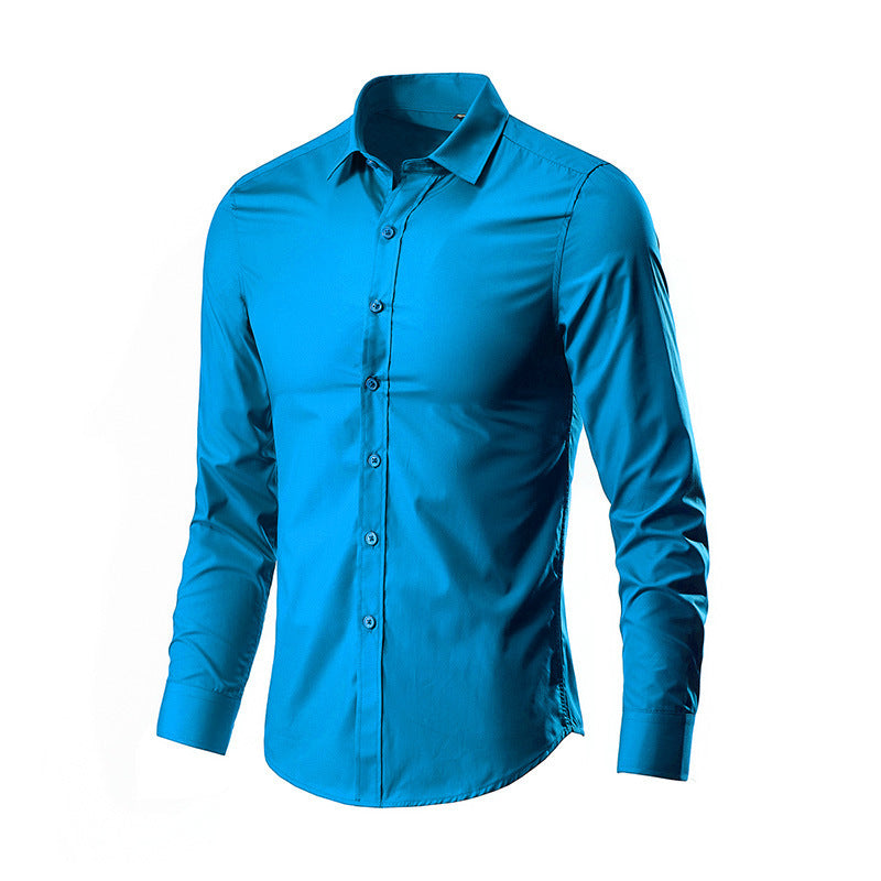 Simple Trendy Long-sleeve Slim Shirt