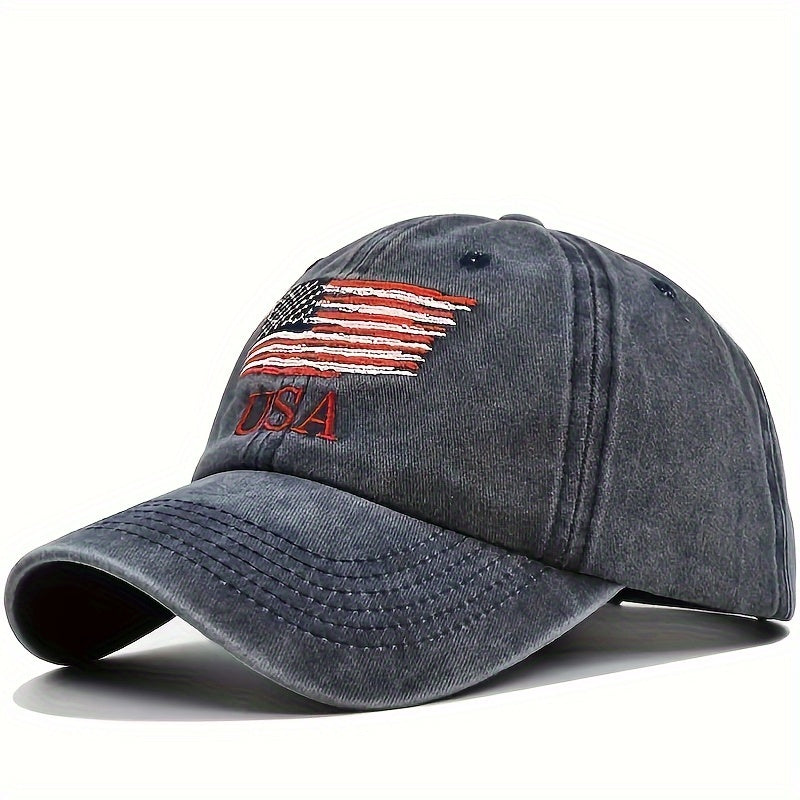 2 Pack Vintage Style Cowboy Baseball Caps With American Flag Embroidery, Adjustable Patriotic American Hats For Men And Women