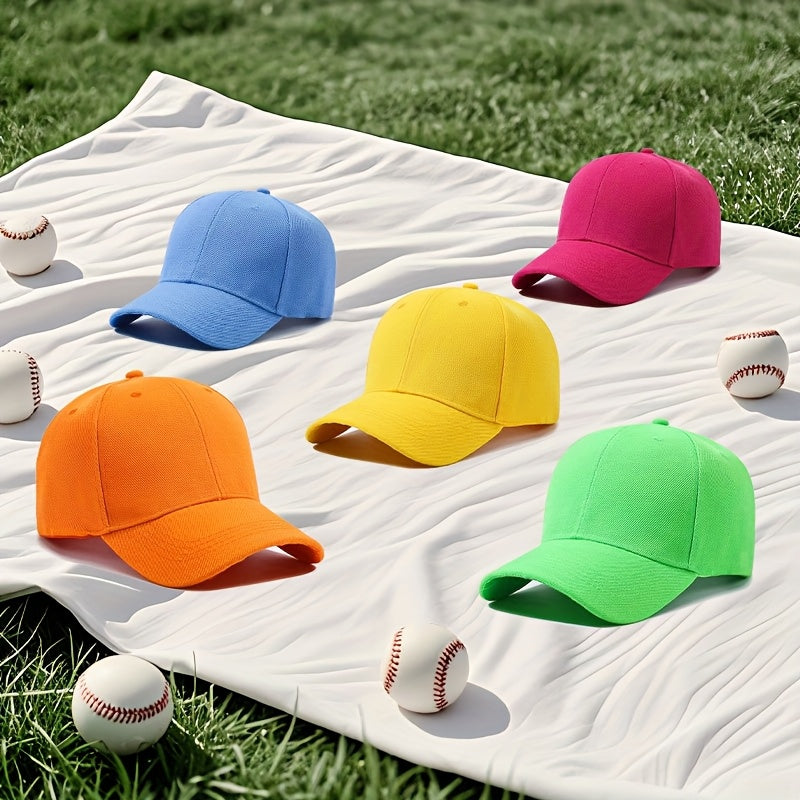 12 Pack Bulk Multicolor Adjustable Blank Baseball Caps in Unisex Solid Color for Running, Cycling and Outdoor