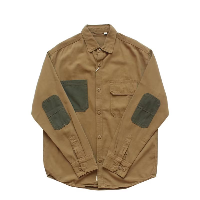 Hong Kong Style Loose Long Sleeve Shirt Japanese-style Retro Shirt