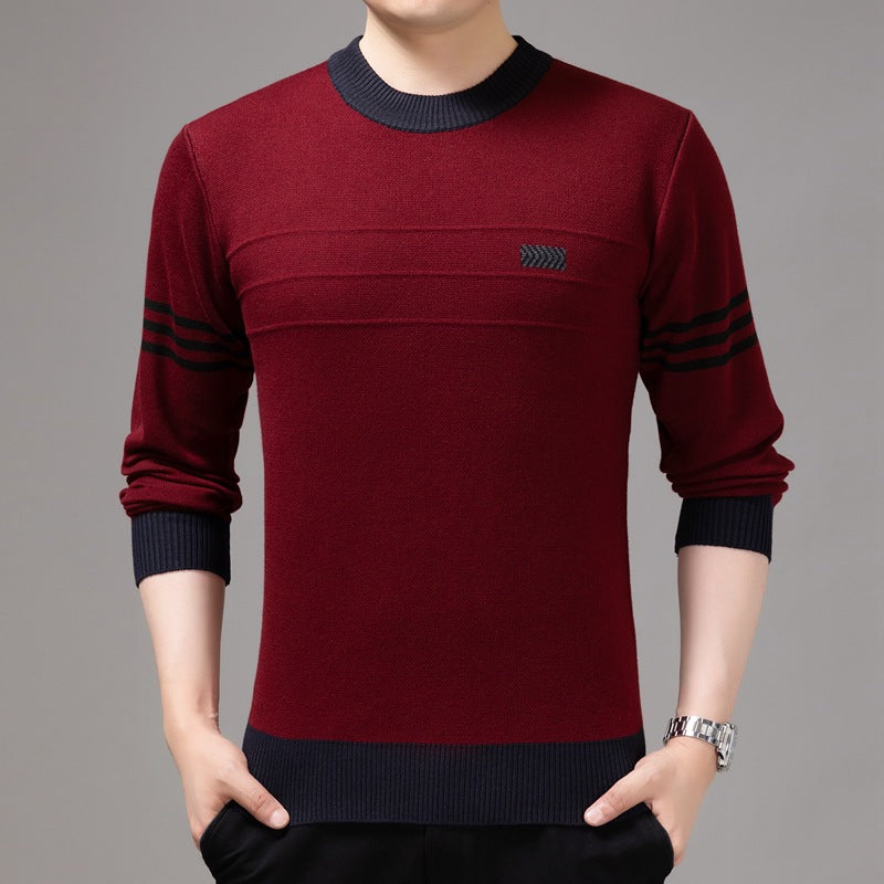 Autumn Men's Thick Knitted Sweaters For Middle-aged