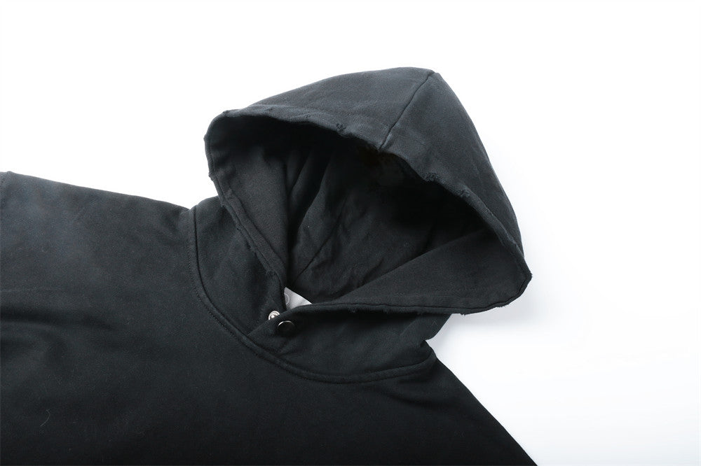 Solid Color Blank Hooded Sweater For Men