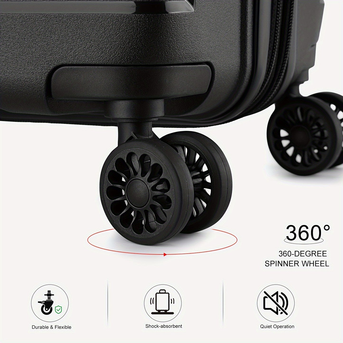 Somago Expandable Luggage Sets (20/24/28) 3 Pieces Travel Suitcases Hardside Polypropylene Material Lightweight Suitcase Set With Spinner Wheels YKK Zippers TSA Lock With 6 Pcs Packing Cube