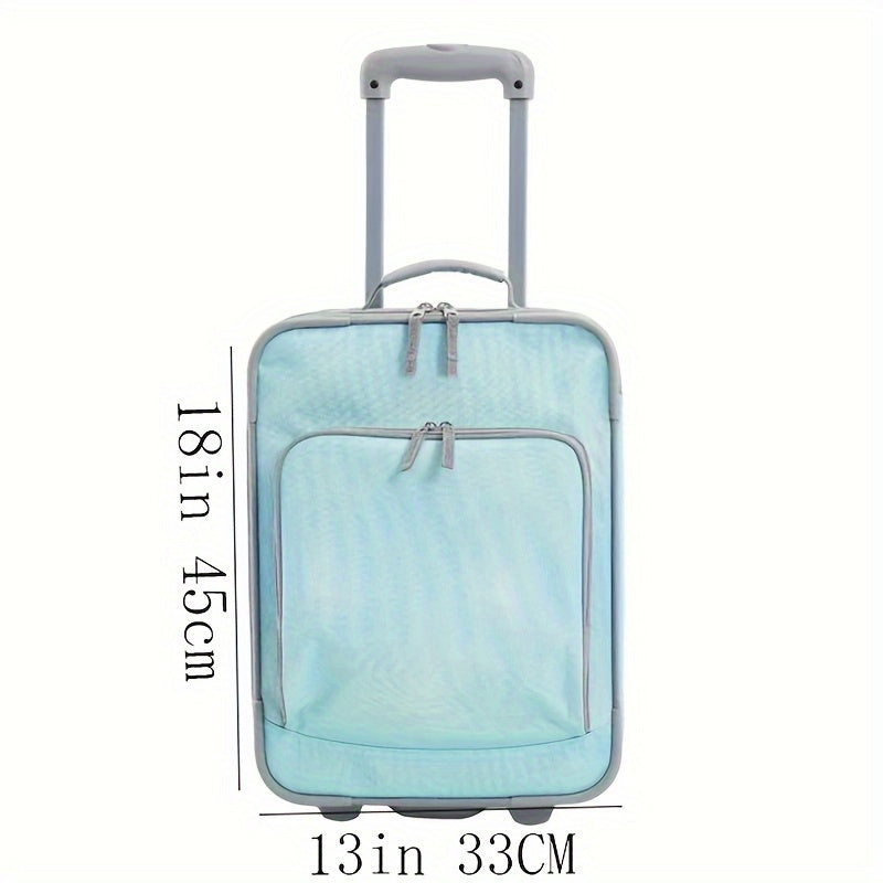 Inline Skating Roller Traveler Season 3 Piece Set, Blue College Student Travel, Youth Travel Luggage, Portable, Meets All Airline's Portable Restrictions