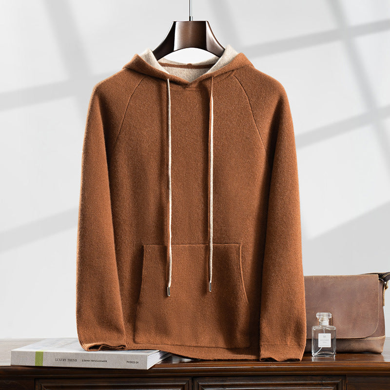 Fall Winter Men Pure Cashmere Sports Sweater