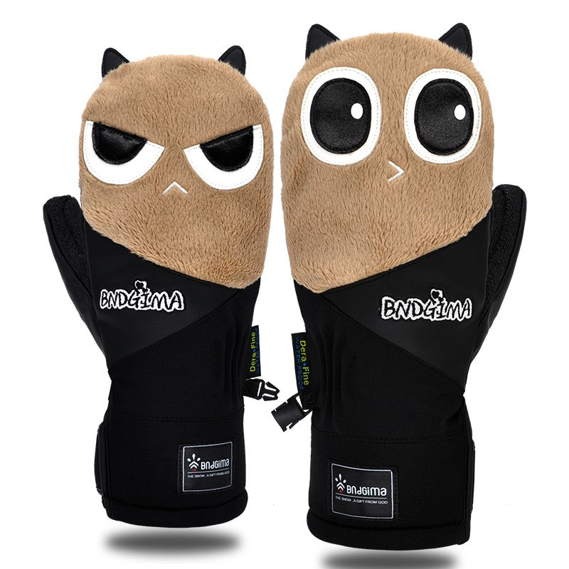 Waterproof Thickened Warm Double Snowboarding Gloves For Men And Women